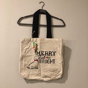 Molly & Rex Christmas Holiday "Merry and Bright" Tote
